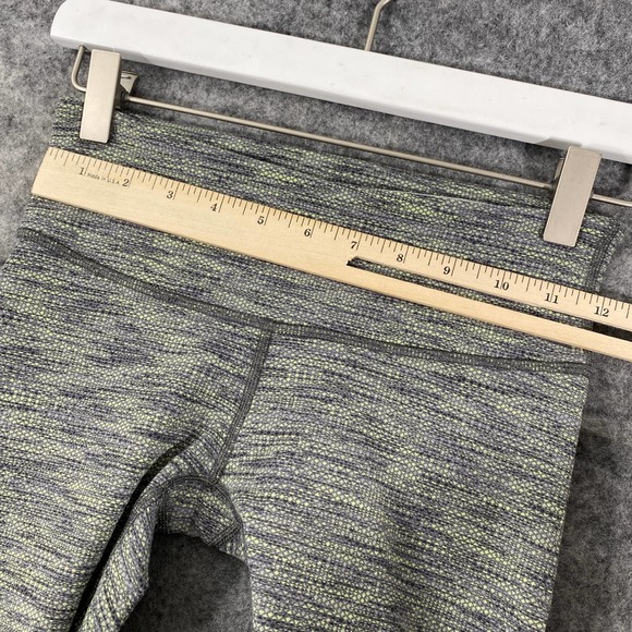 Lululemon Wunder Under Crop Leggings 4 Green Space Dye Mid Rise Knit - Picture 9 of 13